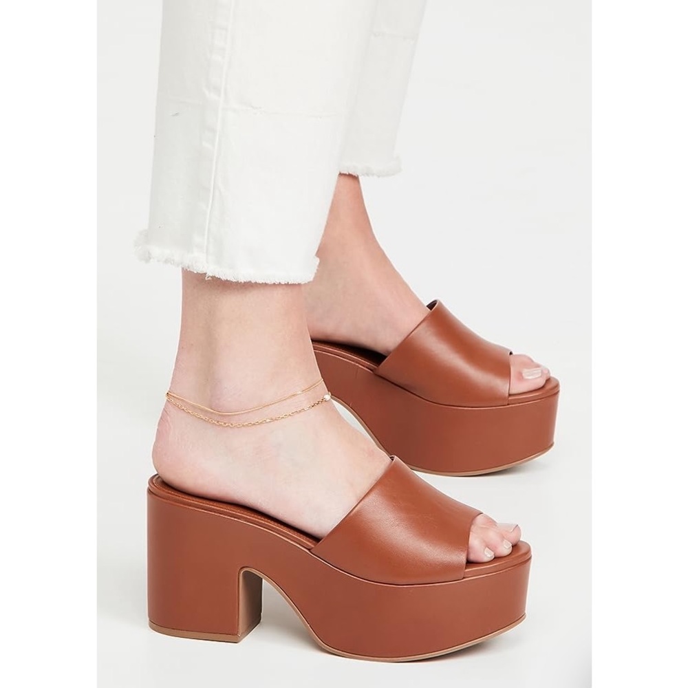 Larroude Brown Platform Sandals